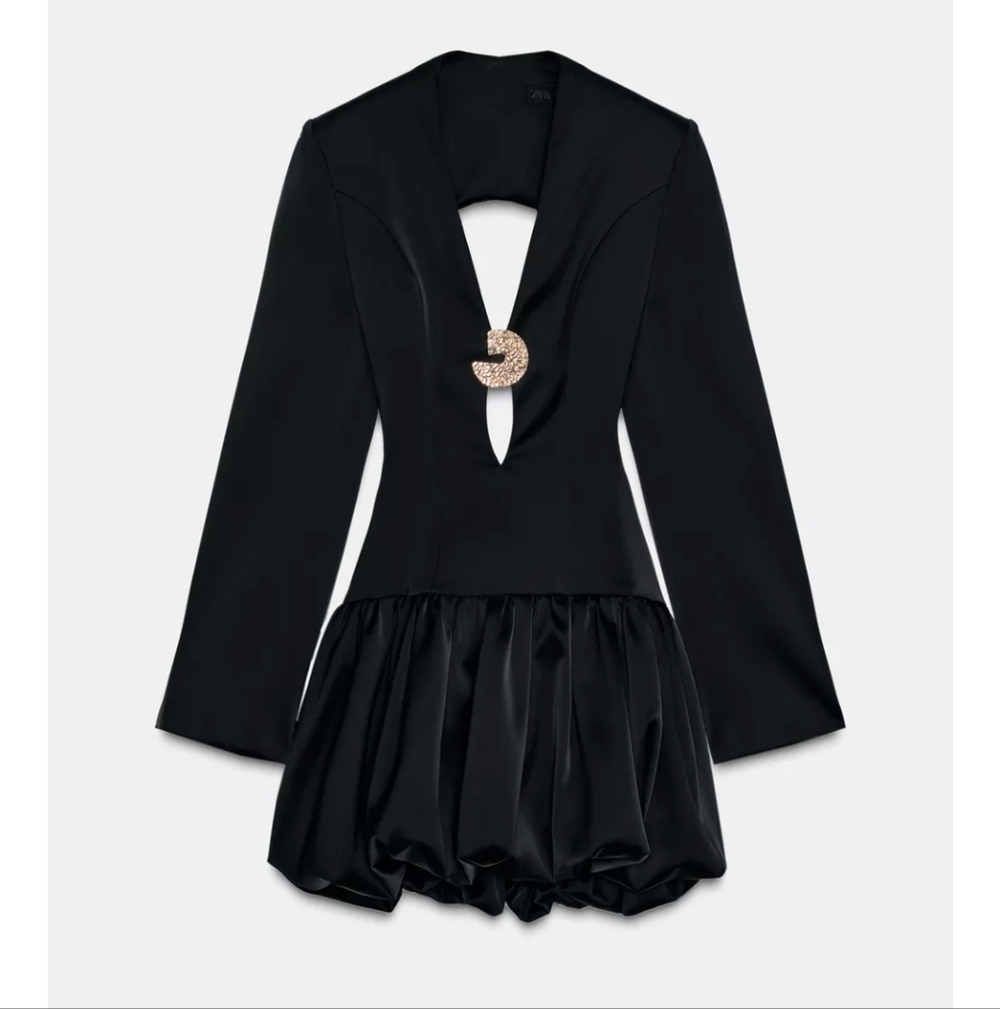 ZARA PUFFBALL MINI DRESS